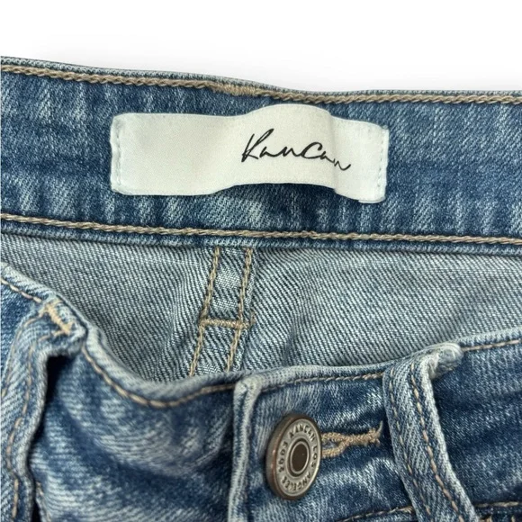 Stylish KanCan Size 28/9 Blue Cropped Frayed Hem Women Jeans - Picture 5 of 8